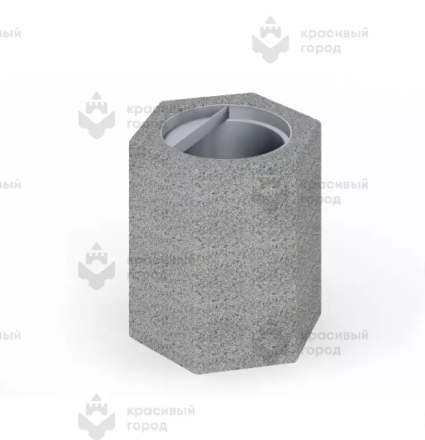 Урна-пепельница «Шестигранник» с мраморной крошкой, фото 1