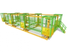 Веревочный парк 10 этапов с сетчатой страховкой Веревочный парк 10 этапов с сетчатой страховкой