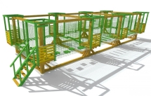 Веревочный парк 10 этапов с сетчатой страховкой Веревочный парк 10 этапов с сетчатой страховкой