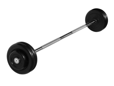 Штанга неразборная &quot;Barbell&quot; с чёрными дисками d 25 мм, 27,5 кг, фото 1