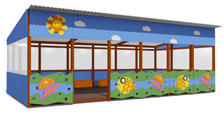 Теневой навес серия Тропикана ВСТ 1515/2 40 м2 для улицы, фото 1