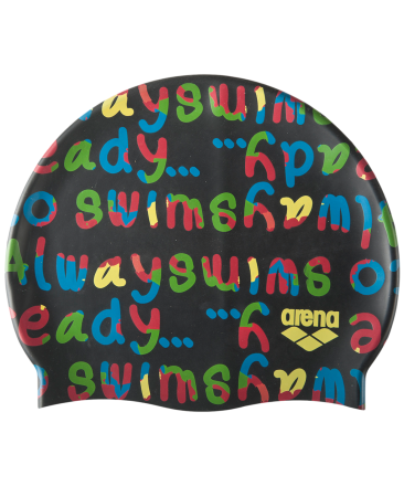 Шапочка для плавания Print Jr Log/Black, силикон, 94171 510, фото 1