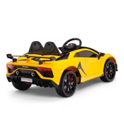 Электромобиль Lamborghini Aventador SVJ 12V HL328 желтый, фото 4