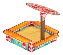 Песочница с навесом Ромашка (Пряничный домик) - ИО 5.01.16-03