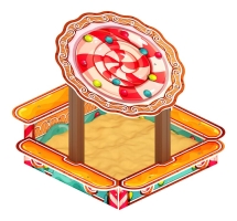 Песочница с навесом Ромашка (Пряничный домик) - ИО 5.01.16-03