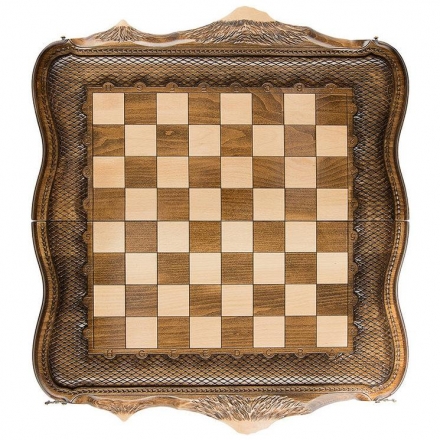 Шахматы + Нарды резные &quot;Арарат 2&quot; 60, Ohanyan, фото 1