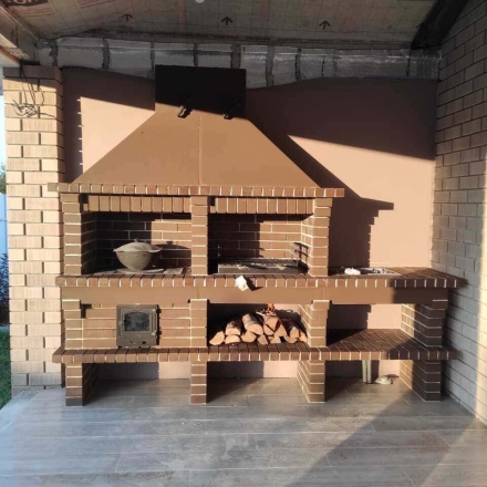 Печь Аристократ 730 Прямоугольный кирпич красный , фото 1