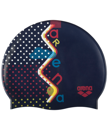 Шапочка для плавания Print Jr Navy/Masquerade, силикон, 94171 710, фото 1