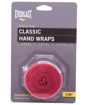 Бинт боксерский Everlast 4465RD, 2.5 м, хлопок, красный Бинт боксерский Everlast 4465RD, 2.5 м, хлопок, красный