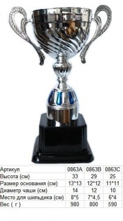 Кубок 2863 А h-33см (чаша), фото 1