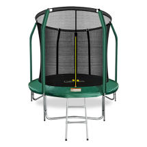Батут премиум 8FT с внутренней страховочной сеткой и лестницей, темно-зеленый, ARL-TP-0803_I_DG