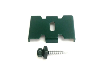 Комплект крепежа №3.1-КР 80х80х1,5 (Хомут крайний 80х80х1,5 (1шт) и вкладыш (1шт) + болт М6х25 меб (1шт) + гайка М6 (1шт) + шайба С6 (1шт)), фото 1