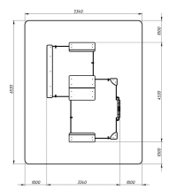 Песочный дворик двойной большой с навесом Домик (Коты) - ИО 6.01.03-03