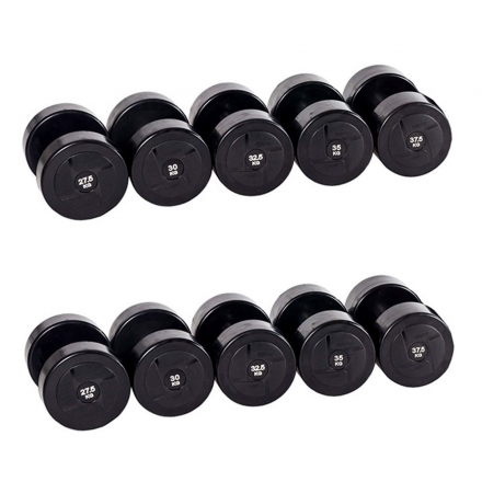 Гантельный ряд PROFI-FIT POWER 27,5 кг - 37,5 кг (5 пар), шаг 2,5 кг, фото 1