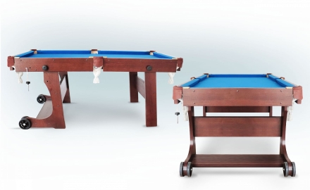 Бильярдный стол - Компакт Люкс 5 Футов, Русская пирамида, ЛДСП 16 мм, фото 2