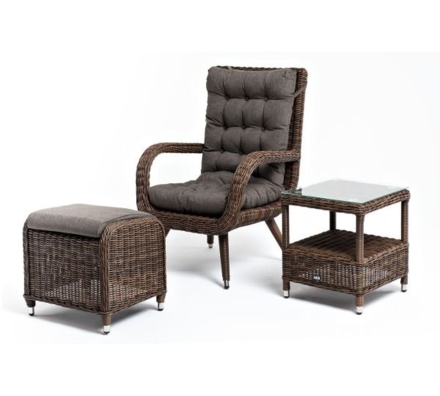 Зона 3 Толедо лаунж-зона из искусственного ротанга, цвет коричневый, фото 1