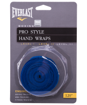 Бинт боксерский Everlast 4465BL, 2.5 м, хлопок, синий Бинт боксерский Everlast 4465BL, 2.5 м, хлопок, синий