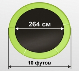Батут  10FT с внешней страховочной сеткой и лестницей, светло-зеленый, ARL-TN-1003_O_LG, фото 2