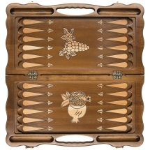 Шахматы + нарды резные "Вардени" 60 с ручкой, Haleyan Шахматы + нарды резные "Вардени" 60 с ручкой, Haleyan