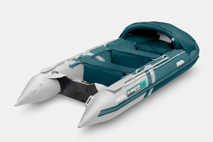 Gladiator C 420 AL ACTIVE Морской зеленый-белый моторная лодка ПВХ Алюминиевый пайол, фото 2