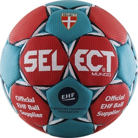 Мяч ганд. &quot;SELECT Mundo&quot; арт. 846211-323, Mini (р.0), EHF Appr.,мат.ПУ,руч.сш, зелено-оранж, фото 1