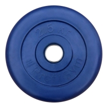 Диск «Profigym» тренировочный обрезиненный 2,5 кг цветной 26 мм (металлическая втулка) ДТРЦ-2,5/26 Диск «Profigym» тренировочный обрезиненный 2,5 кг цветной 26 мм (металлическая втулка) ДТРЦ-2,5/26