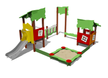 Песочный дворик Опушка ВСТ 5632 с горкой для детской площадки Песочный дворик Опушка ВСТ 5632 с горкой для детской площадки