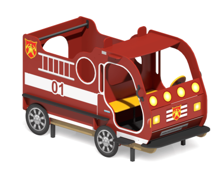 Игровой комплекс Пожарная машинка ИО-10.1 для детской площадки, фото 1