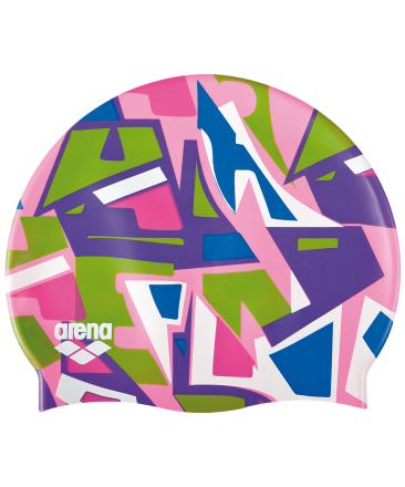 Шапочка для плавания Print Jr Jumble/Pink, силикон, 94171 910, фото 1
