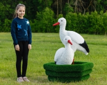 Топиари Аисты в гнезде, семья газон Eco