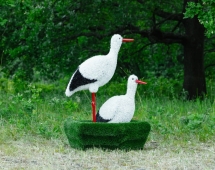 Топиари Аисты в гнезде, семья газон Eco