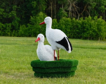 Топиари Аисты в гнезде, семья газон Eco, фото 2