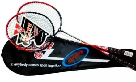 Набор бадминтон TECHNOLOGY HT-638 т-образный, алюминий (2 ракетки в чехле), фото 1