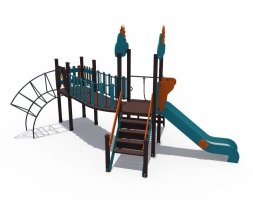 Детский игровой комплекс Весенница с металлическим скатом Н-1200 ДИО 04112, фото 3