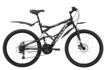 Велосипед Black One Attack FS 26 D чёрный/серый/белый 20" Велосипед Black One Attack FS 26 D чёрный/серый/белый 20"