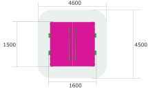 Песочница с откидной крышкой П056 для детской площадки Песочница с откидной крышкой П056 для детской площадки