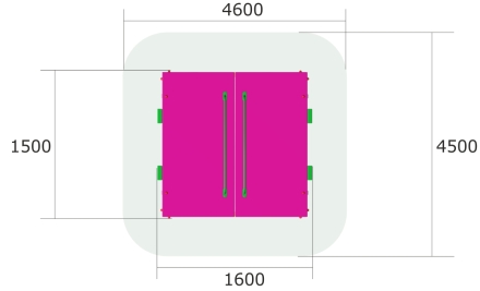 Песочница с откидной крышкой П056 для детской площадки, фото 6