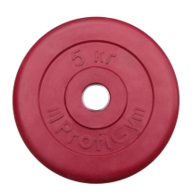 Диск «Profigym» тренировочный обрезиненный 5 кг цветной 26 мм (металлическая втулка) ДТРЦ-5/26 Диск «Profigym» тренировочный обрезиненный 5 кг цветной 26 мм (металлическая втулка) ДТРЦ-5/26