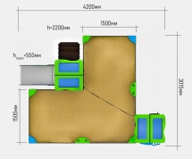 Песочный дворик ЛД051005 для детской площадки Песочный дворик ЛД051005 для детской площадки