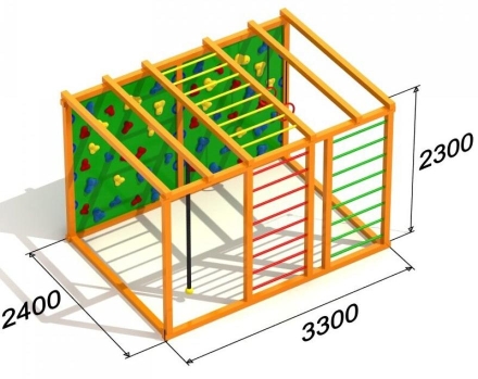 Уличный спортивный комплекс Атлетический куб 4 для детской площадки, фото 3