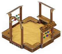 Песочный дворик Теремок (Коричневый) - ИО 6.01.04-02