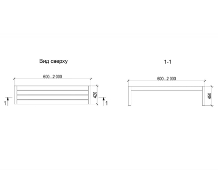 Скамейка TORUDA 2 - 1,5 м, фото 3