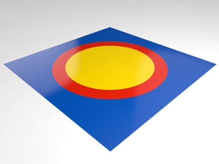 Ковёр борцовский 12х12х0,04 м, эквивалентно пл.140 кг/м3 (НПЭ, трёхцветный) СТП-91, фото 1