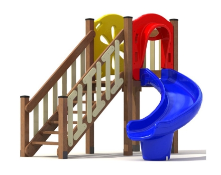 Детская горка ActiWood AW - H1200 для игровой площадки, фото 1