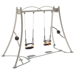 Качели Емеля с различными декоративными элементами для детской площадки Качели Емеля с различными декоративными элементами для детской площадки