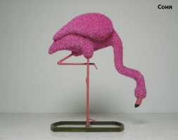 Топиари фламинго Соня, пьет - газон Eco, фото 1