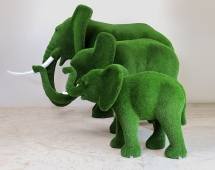 Топиари композиция слоны Семья - газон Eco Топиари композиция слоны Семья - газон Eco