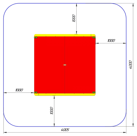 Песочница ПС-01К5 с крышкой для детской площадки, фото 2