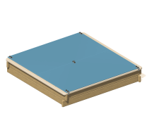 Песочница ПС-01К5 с крышкой для детской площадки Песочница ПС-01К5 с крышкой для детской площадки