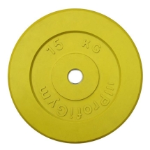 Диск «Profigym» тренировочный обрезиненный 15 кг цветной 26 мм (металлическая втулка) ДТРЦ-15/26 Диск «Profigym» тренировочный обрезиненный 15 кг цветной 26 мм (металлическая втулка) ДТРЦ-15/26